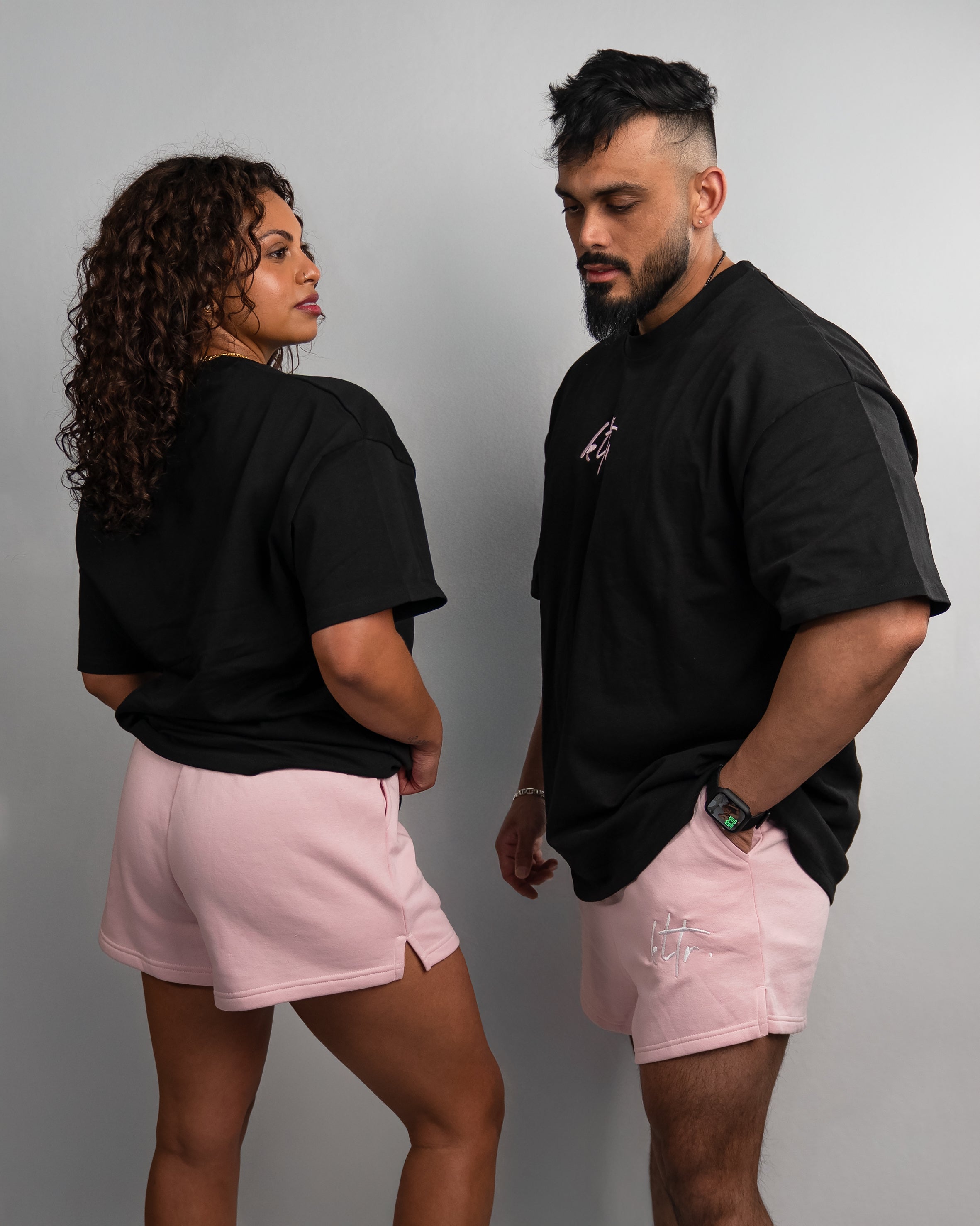 KLTR Black Tee Baby Pink